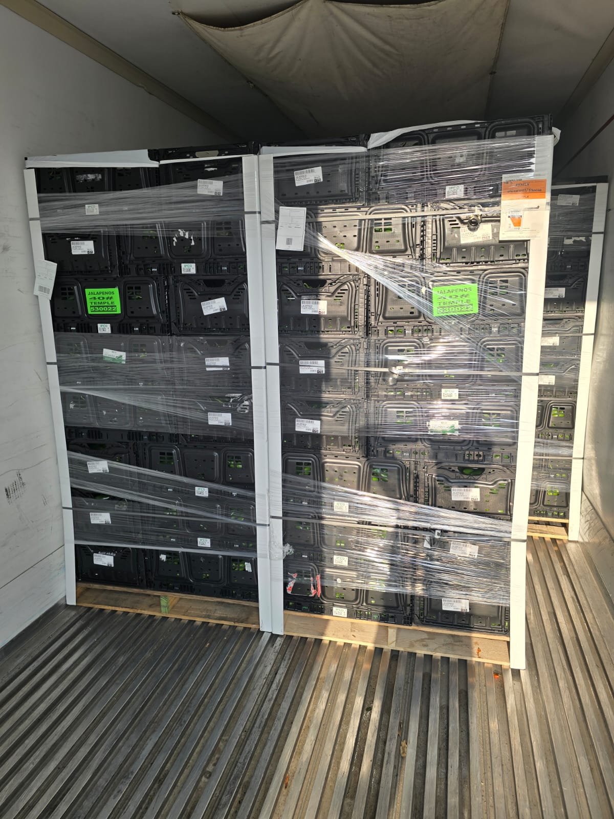 Warehouse freight prepared for quote intake